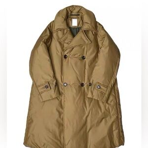 Women’s Double-Breasted Down Coat / Puffer Trench – Big Lapel, A-Line, Mid-Long